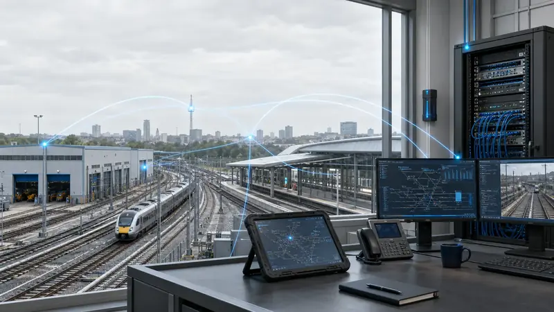 Rail operations environment and network equipment supporting multi-site connectivity